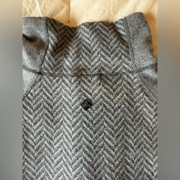 Prana Lucia Gray Cowl Neck Sweater with Button Accents - Picture 7 of 7